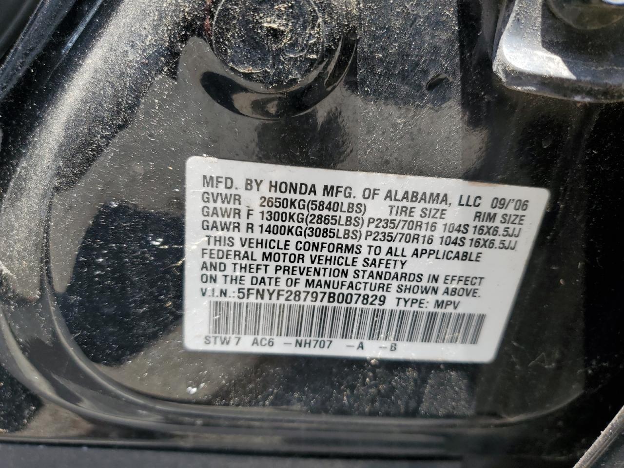 2018 Honda Pilot Exl VIN: 5FNYF28797B007829 Lot: 62961545