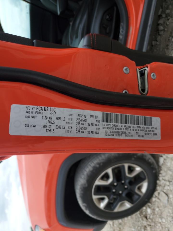 2017 Jeep Compass Trailhawk VIN: 3C4NJDDB8HT636086 Lot: 64395145