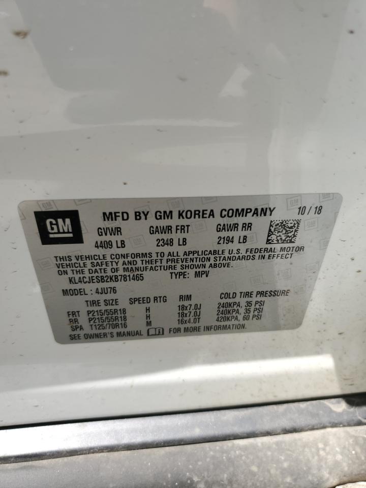 kl4cjesb2kb781465 KL4CJESB2KB781465 2019 Buick Encore Preferred