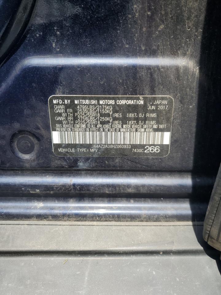2017 Mitsubishi Outlander Es VIN: JA4AZ2A38HZ060933 Lot: 64278505