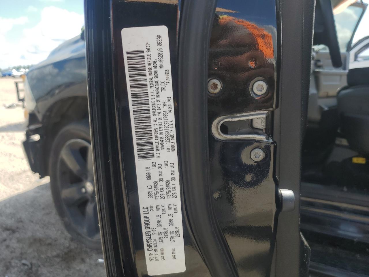2013 Ram 1500 St VIN: 1C6RR6KT0DS717054 Lot: 65402715