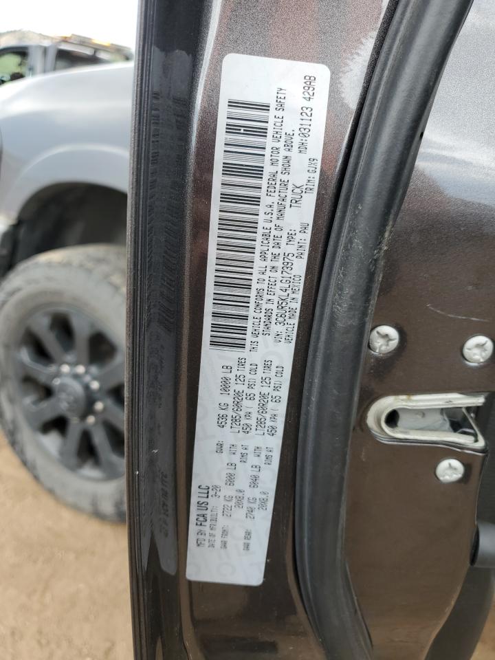 2020 Ram 2500 Laramie VIN: 3C6UR5KL4LG173975 Lot: 65074715