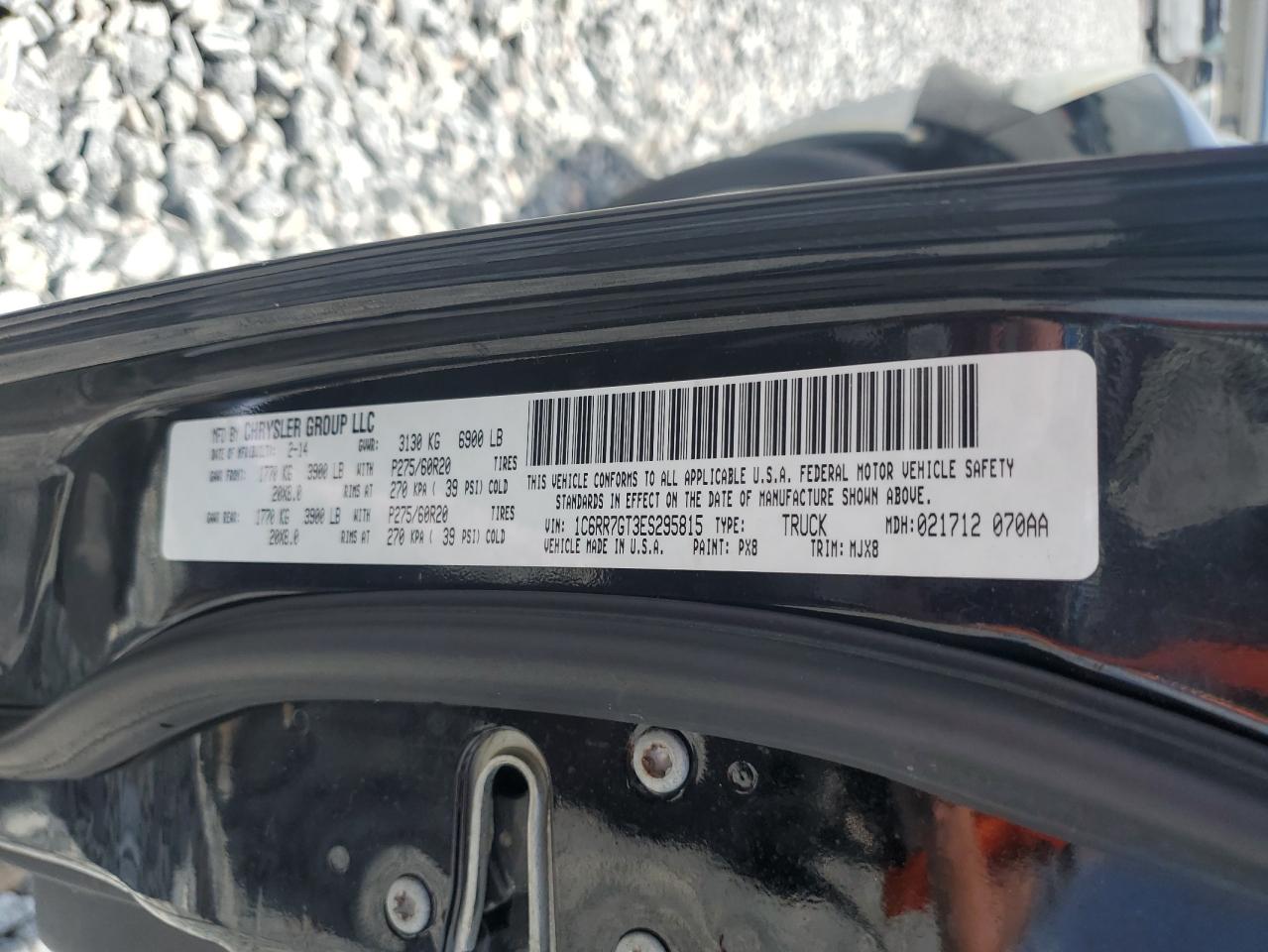 1c6rr7gt3es295815 1C6RR7GT3ES295815 2014 Ram 1500 Slt