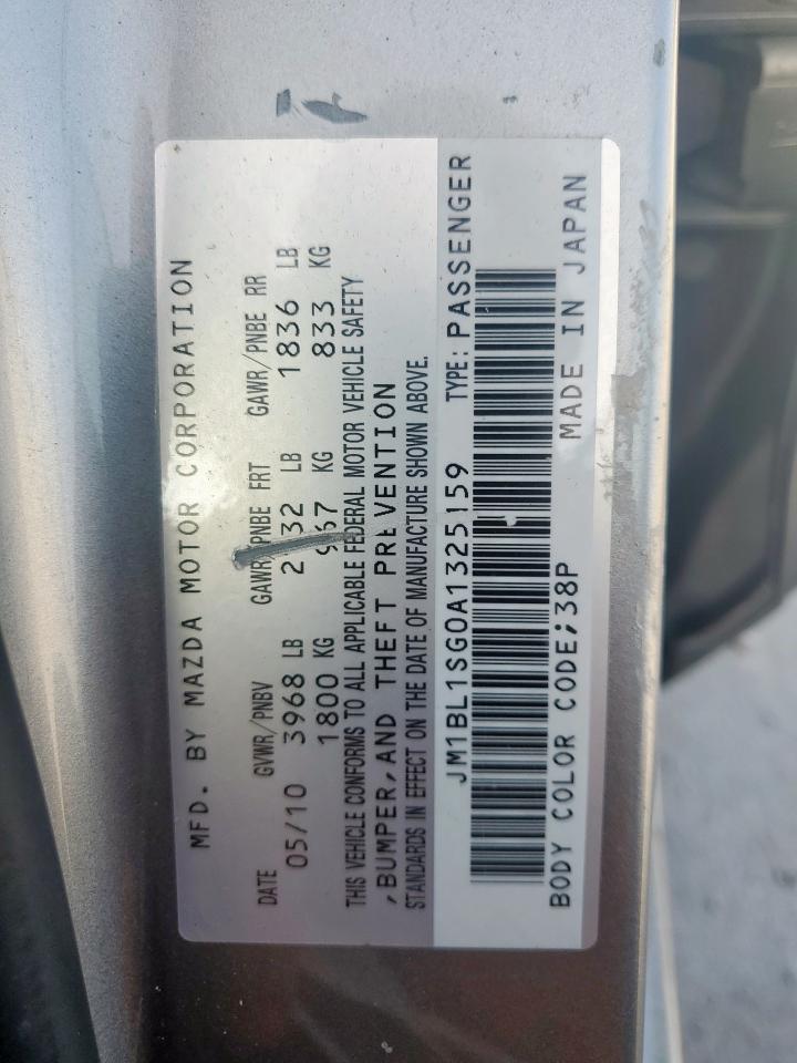 2010 Mazda 3 I VIN: JM1BL1SG0A1325159 Lot: 65268855