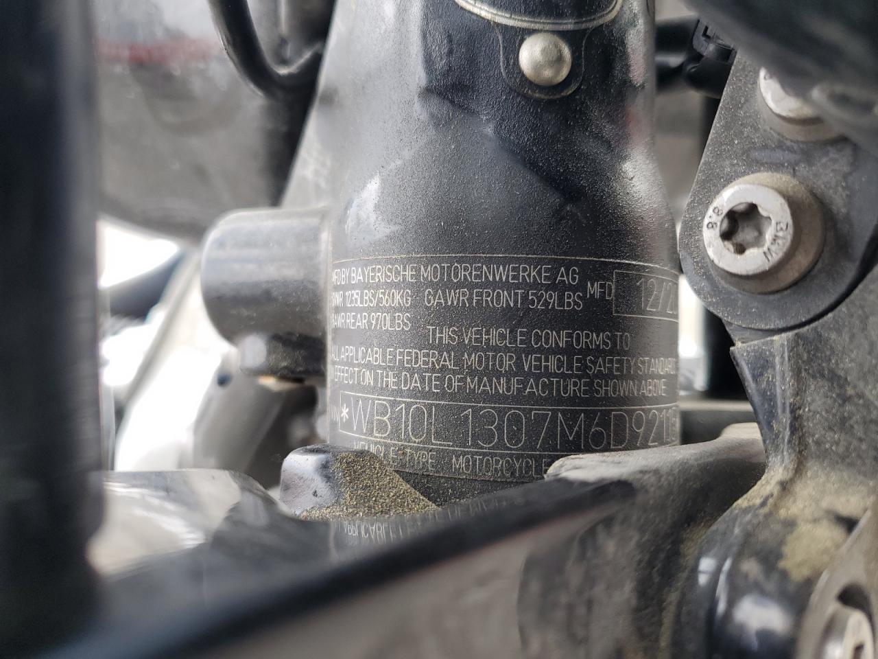 2021 BMW R18 VIN: WB10L1307M6D92115 Lot: 65273835
