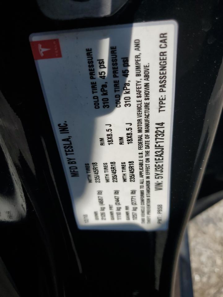 2018 Tesla Model 3 VIN: 5YJ3E1EA3JF173214 Lot: 66041095