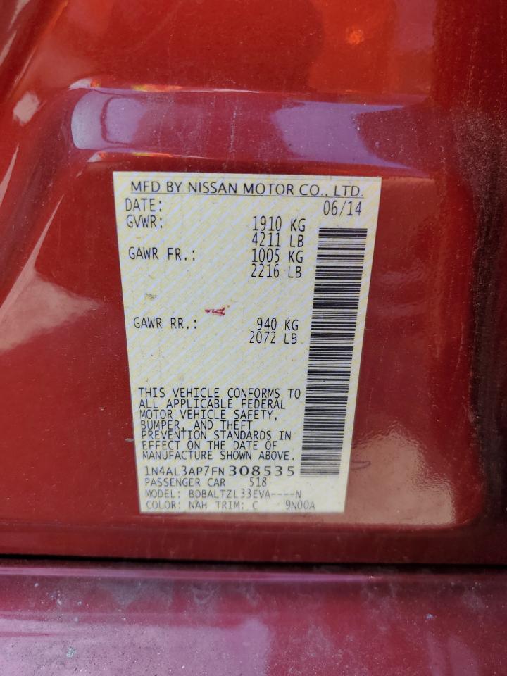 1n4al3ap7fn308535 1N4AL3AP7FN308535 2015 Nissan Altima 2.5