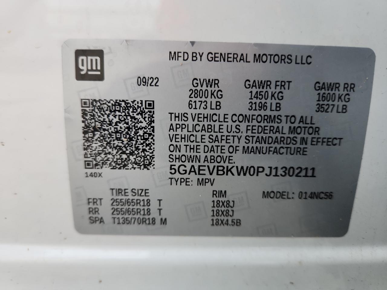 2023 Buick Enclave Premium VIN: 5GAEVBKW0PJ130211 Lot: 63675585