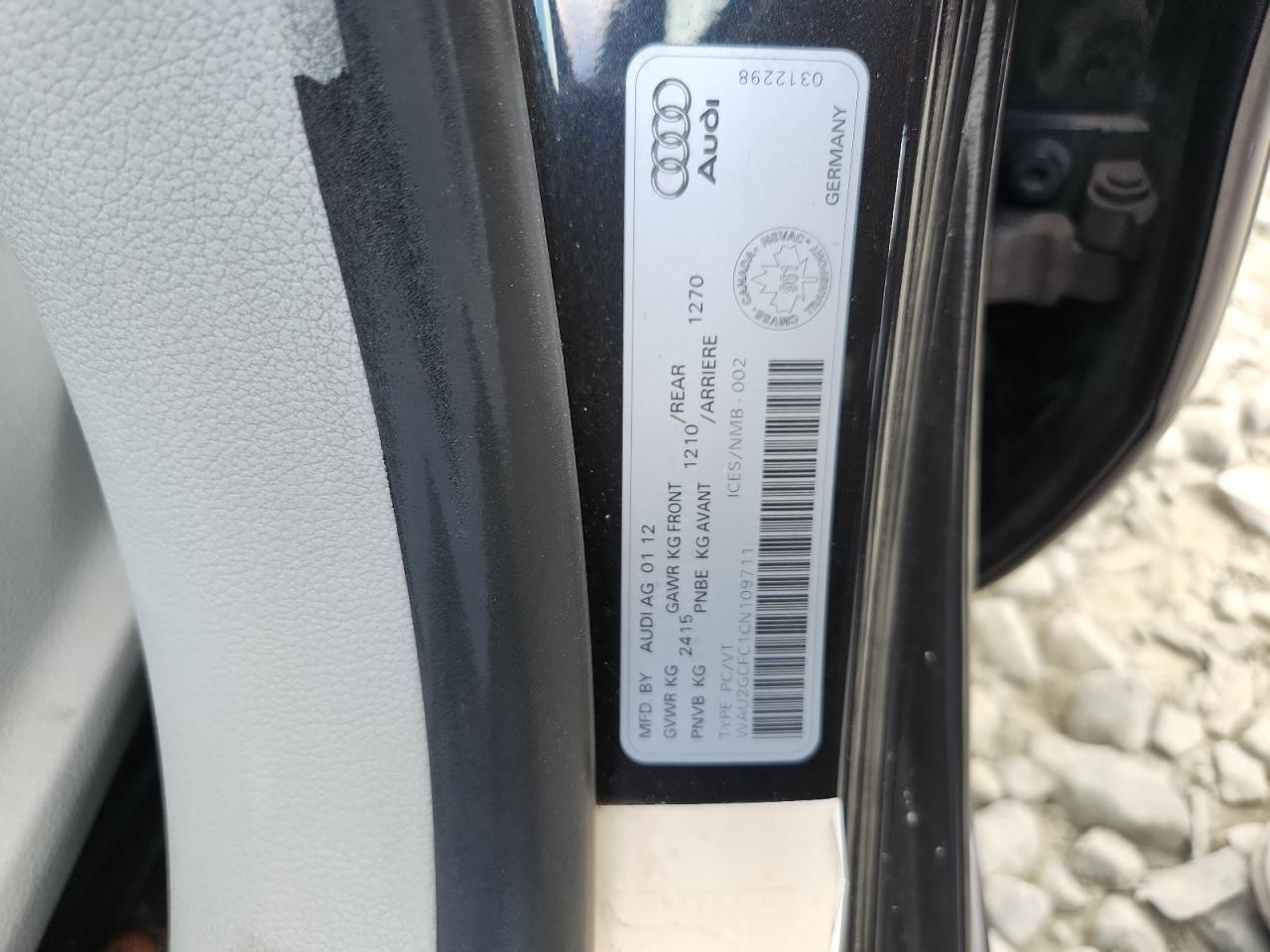 wau2gcfc1cn109711 WAU2GCFC1CN109711 2012 Audi A7 Prestige