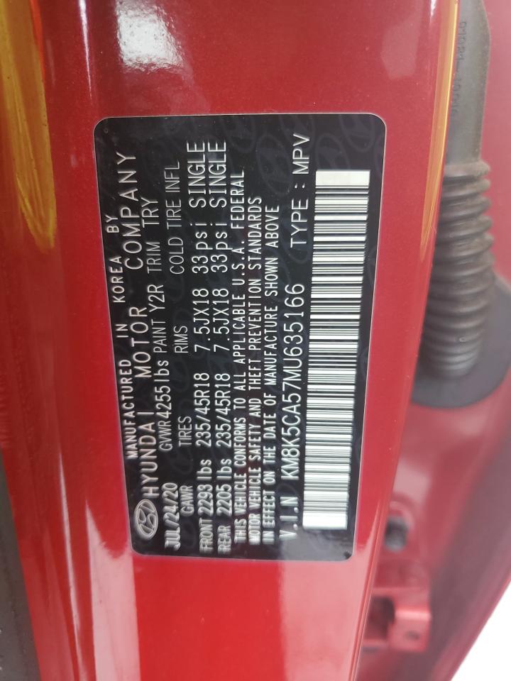 2021 Hyundai Kona Ultimate VIN: KM8K5CA57MU635166 Lot: 64179745