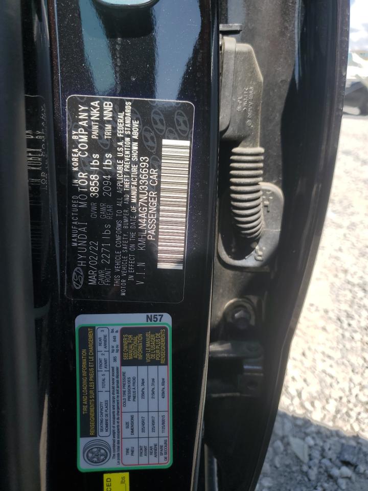 2022 Hyundai Elantra Sel VIN: KMHLN4AG7NU336693 Lot: 65272955