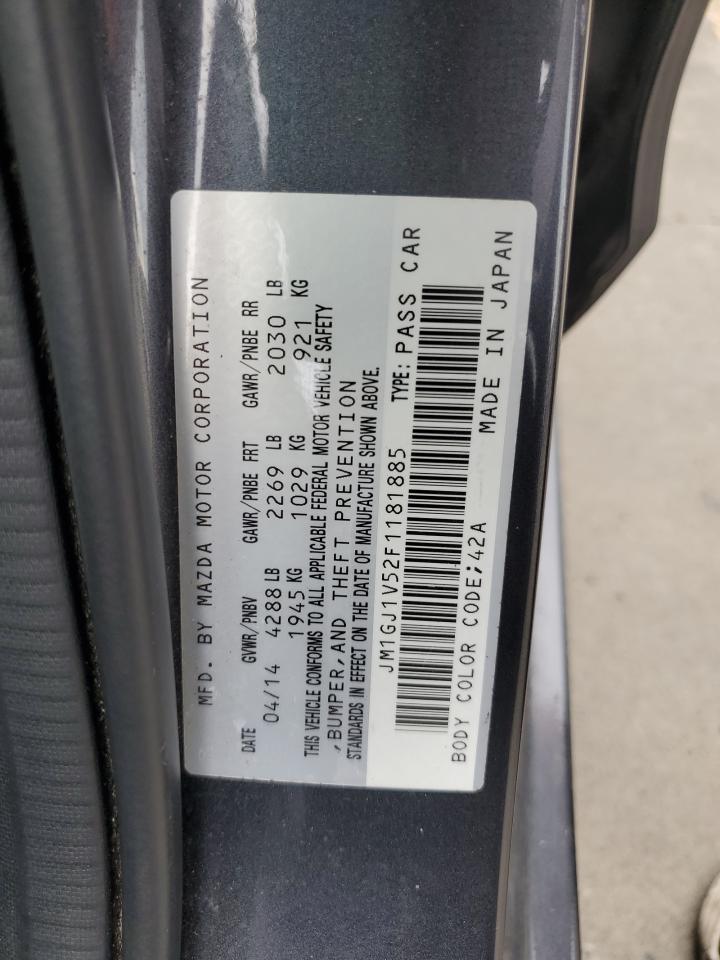 2015 Mazda 6 Touring VIN: JM1GJ1V52F1181885 Lot: 64859455