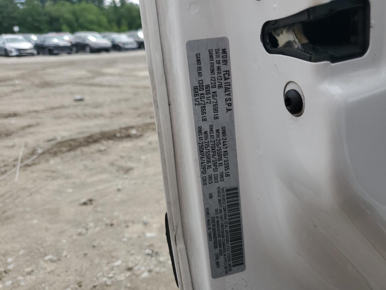 2017 Ram Promaster City VIN: ZFBERFAB9H6F19898 Lot: 63081975