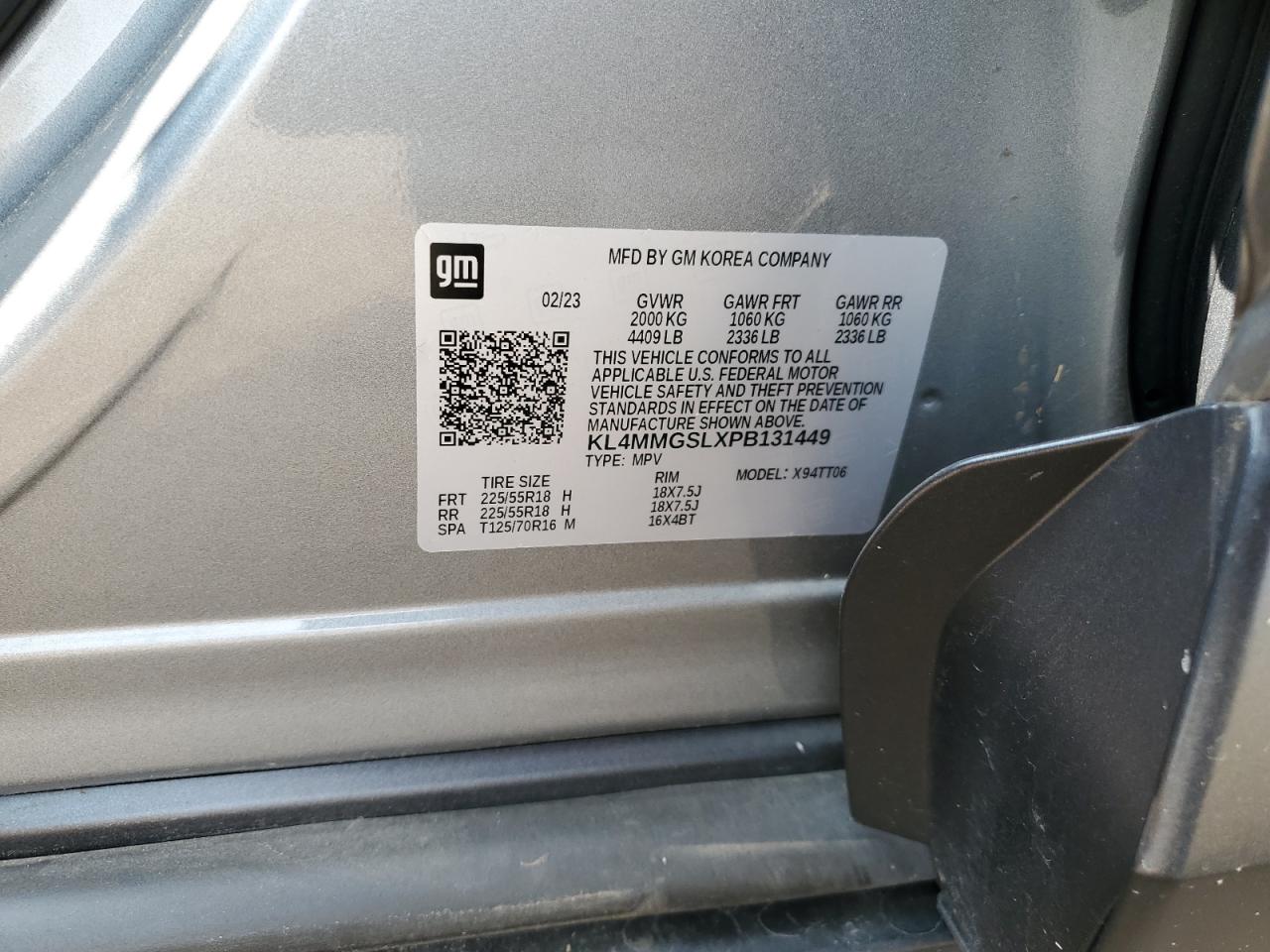 kl4mmgslxpb131449 KL4MMGSLXPB131449 2023 Buick Encore Gx Essence