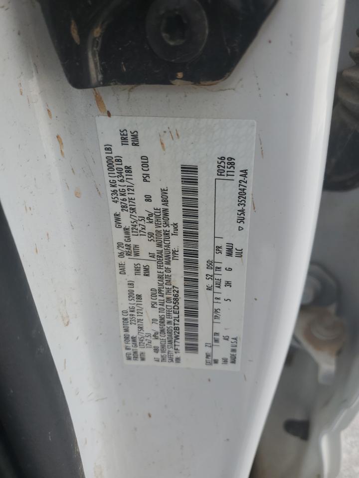 2020 Ford F250 Super Duty VIN: 1FT7W2BT2LED58627 Lot: 63586195