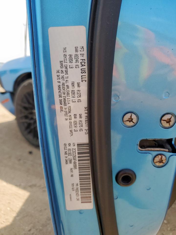 2015 Dodge Challenger Sxt Plus VIN: 2C3CDZBG8FH809805 Lot: 66291535