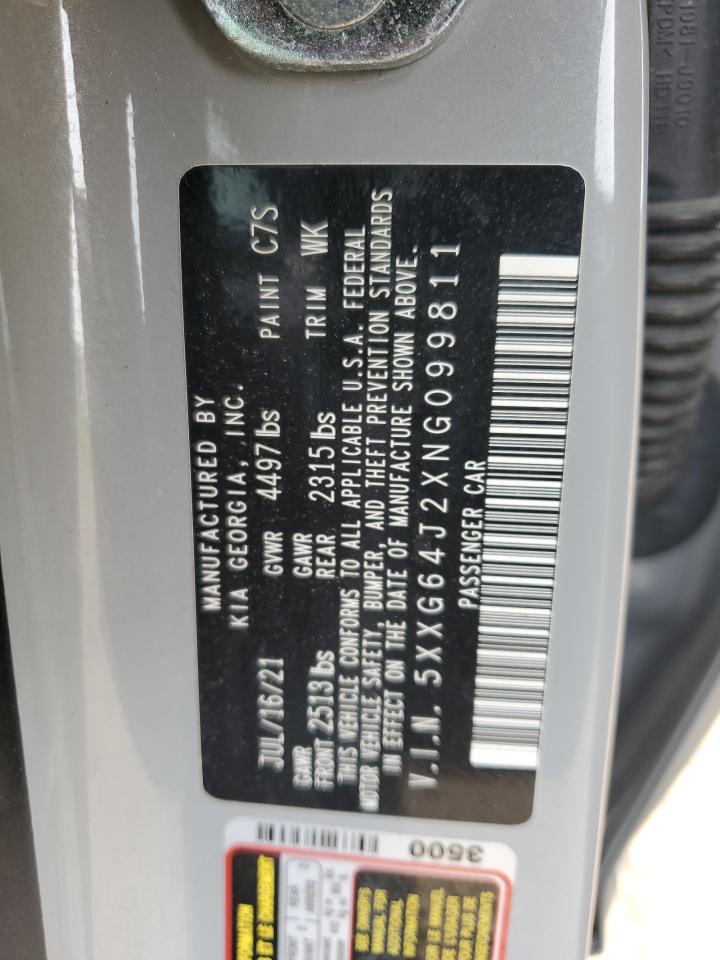 2022 Kia K5 Gt Line VIN: 5XXG64J2XNG099811 Lot: 63812535