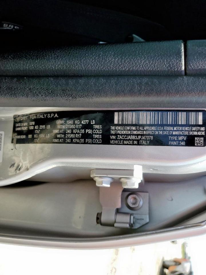 2018 Jeep Renegade Latitude VIN: ZACCJABB3JPJ47078 Lot: 65854675