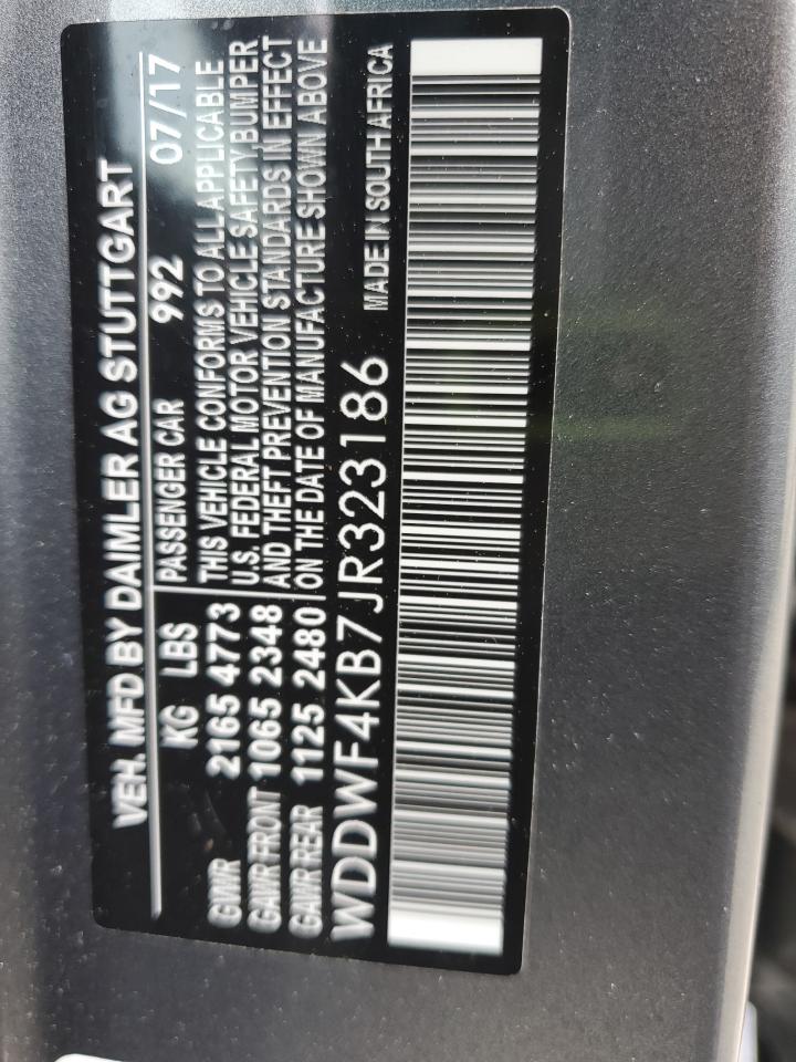 2018 Mercedes-Benz C 300 4Matic VIN: WDDWF4KB7JR323186 Lot: 64930875