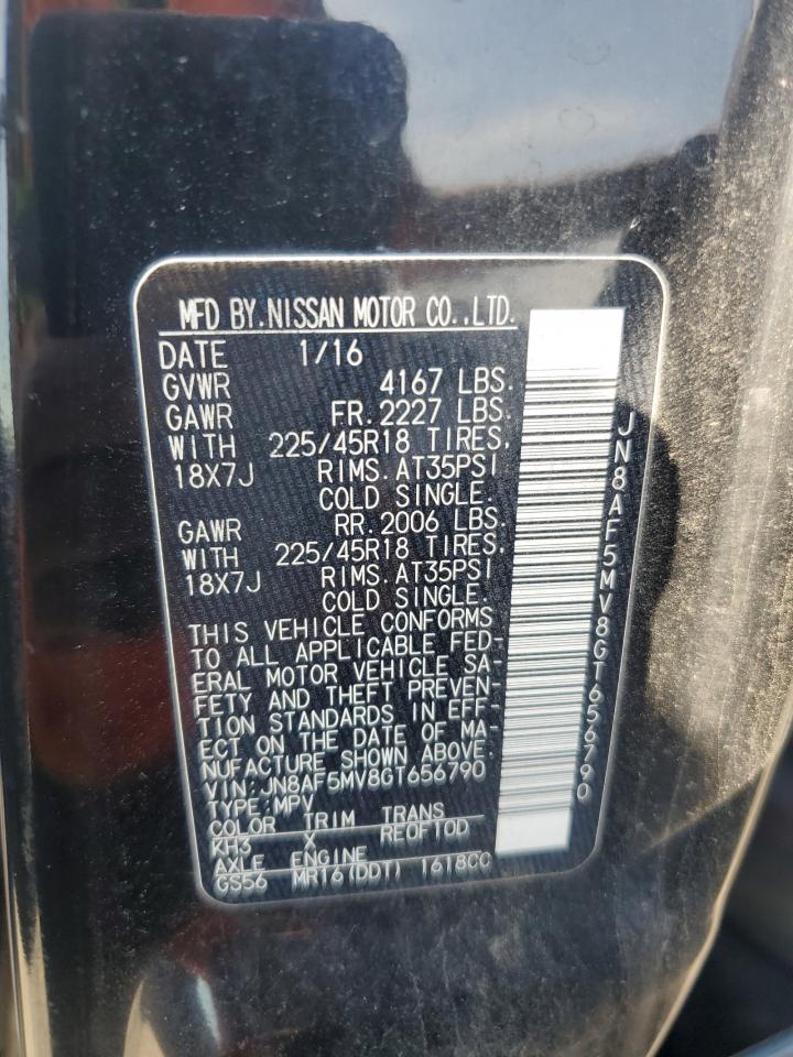 2016 Nissan Juke S VIN: JN8AF5MV8GT656790 Lot: 64601965