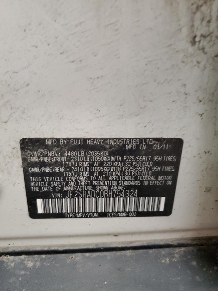 2011 Subaru Forester 2.5X Premium VIN: JF2SHADC0BH754324 Lot: 65157605