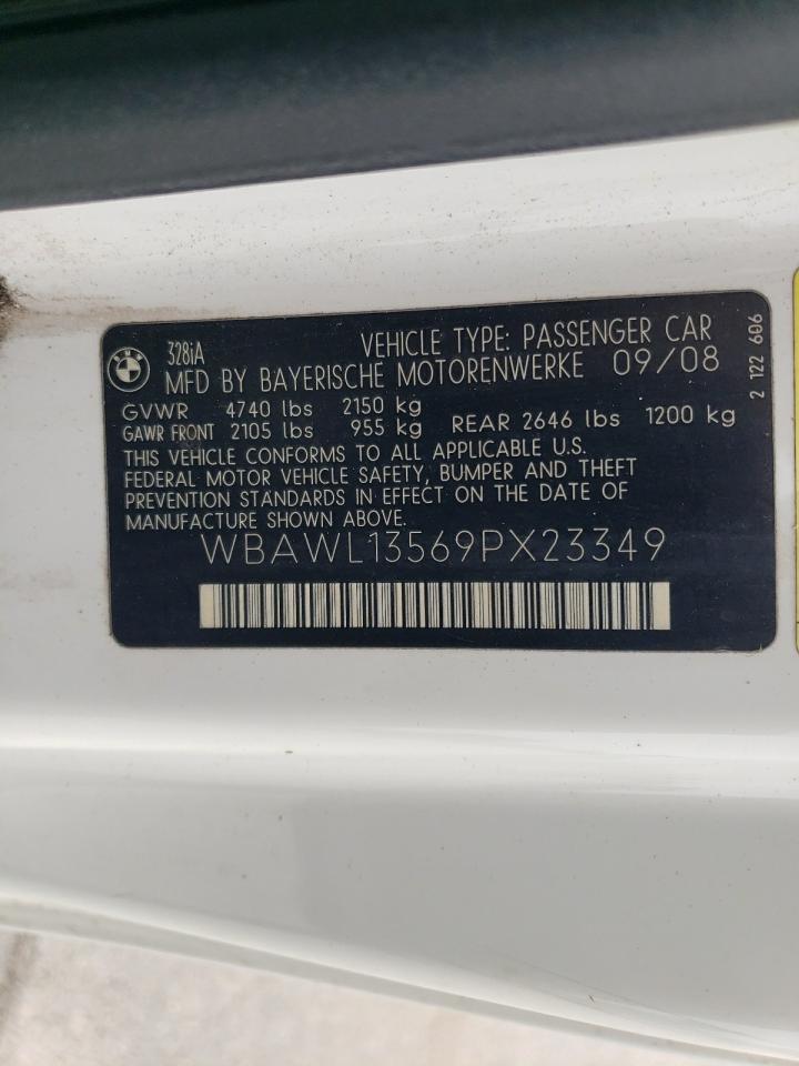 2009 BMW 328 I VIN: WBAWL13569PX23349 Lot: 66362235