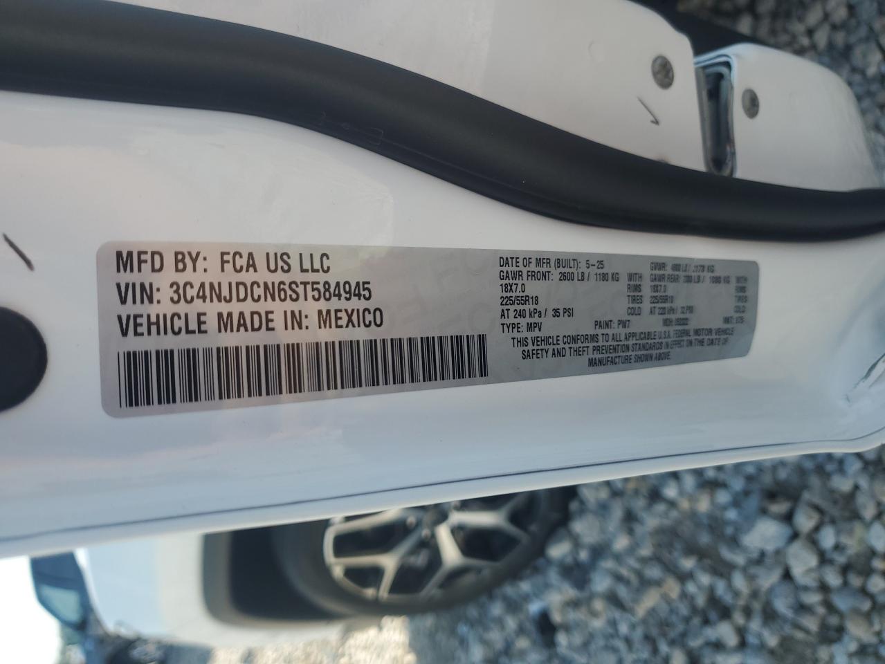 2025 Jeep Compass Limited VIN: 3C4NJDCN6ST584945 Lot: 66476195