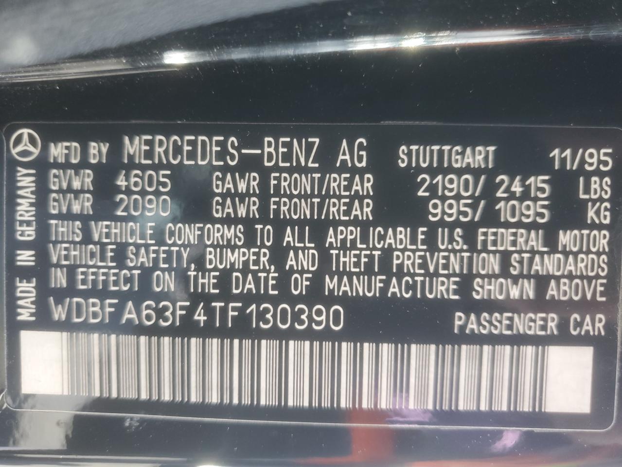 1996 Mercedes-Benz Sl 320 VIN: WDBFA63F4TF130390 Lot: 64619595