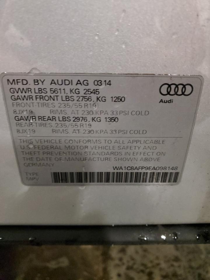 2014 Audi Q5 Premium Hybrid VIN: WA1C8AFP9EA098148 Lot: 63815715