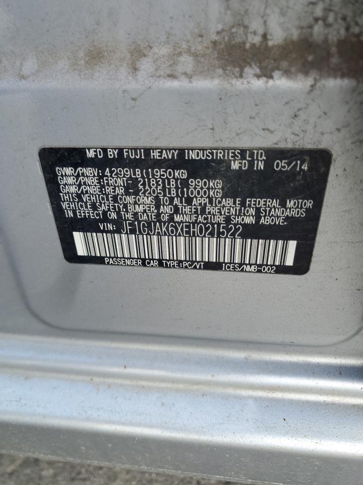 2014 Subaru Impreza Limited VIN: JF1GJAK6XEH021522 Lot: 62667455