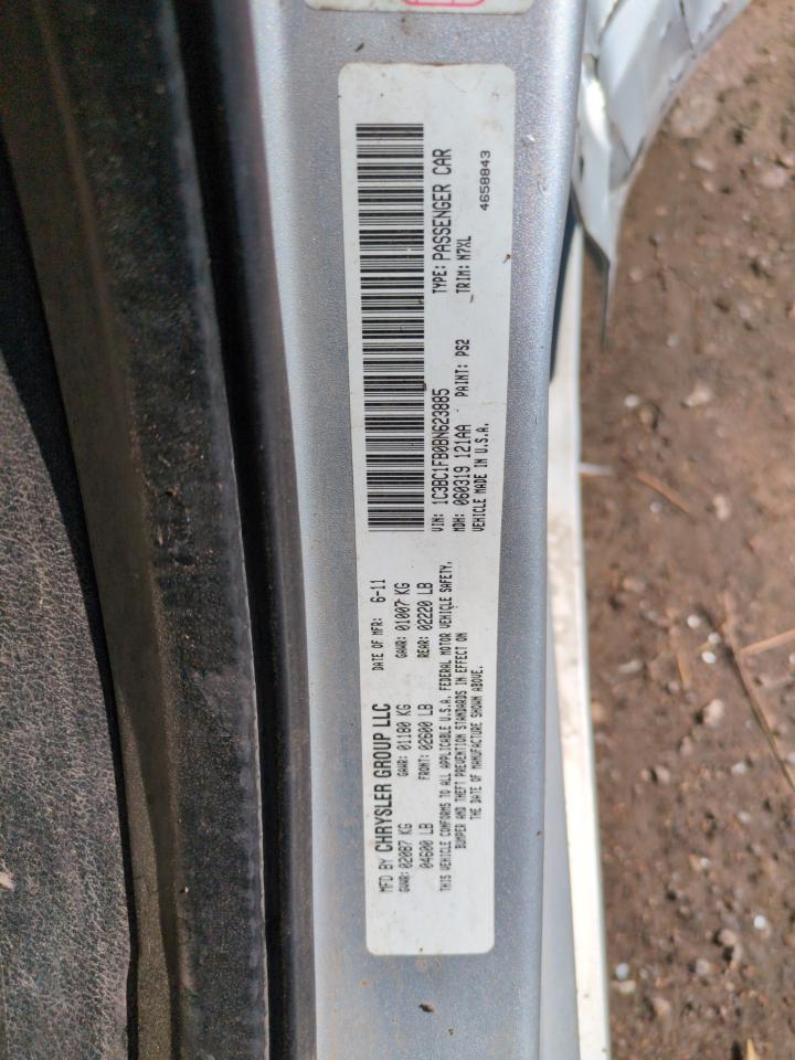 2011 Chrysler 200 Touring VIN: 1C3BC1FB0BN623885 Lot: 63493385