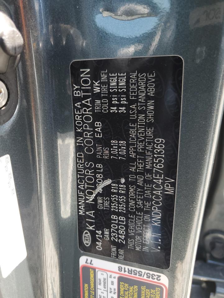 2014 Kia Sportage Ex VIN: KNDPCCAC4E7651369 Lot: 64398985