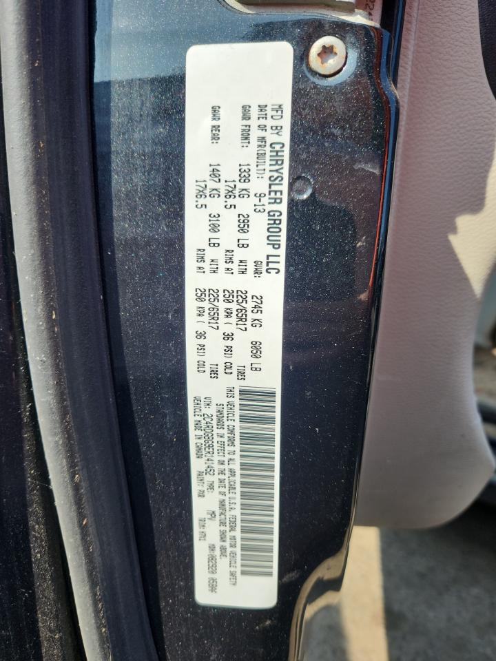 2014 Dodge Grand Caravan Se VIN: 2C4RDGBG9ER141452 Lot: 66575455