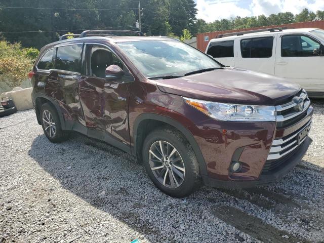  TOYOTA HIGHLANDER 2019 Бордовый