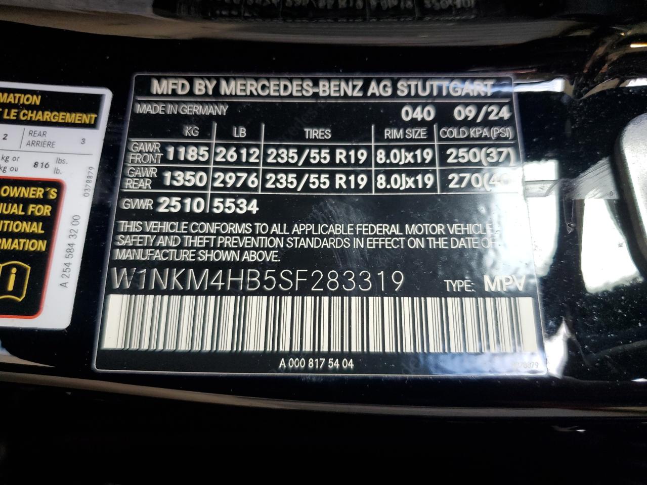 2025 Mercedes-Benz Glc 300 4Matic VIN: W1NKM4HB5SF283319 Lot: 64082705