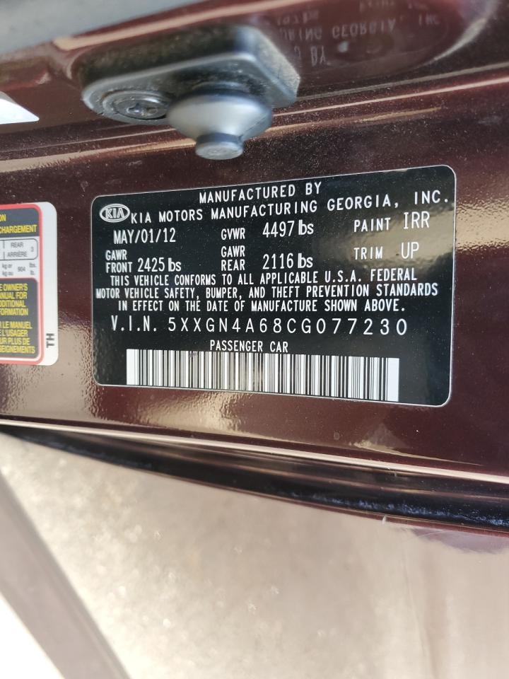 2012 Kia Optima Ex VIN: 5XXGN4A68CG077230 Lot: 63329815