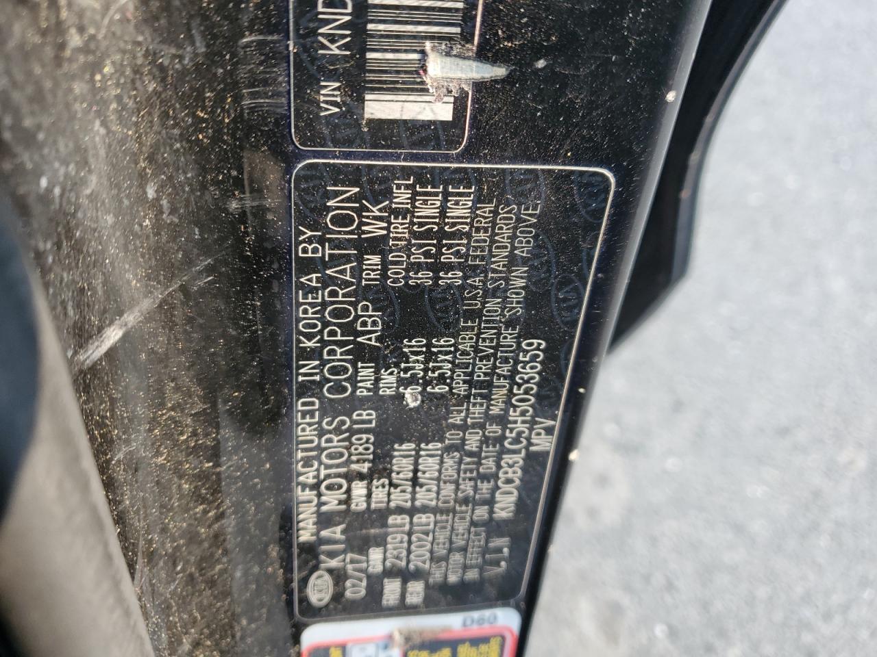 kndcb3lc5h5053659 KNDCB3LC5H5053659 2017 Kia Niro Fe