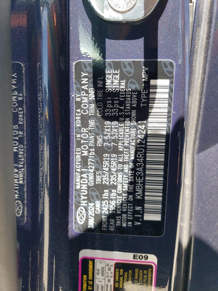 km8he3a34ru124241 KM8HE3A34RU124241 2024 Hyundai Kona Limited