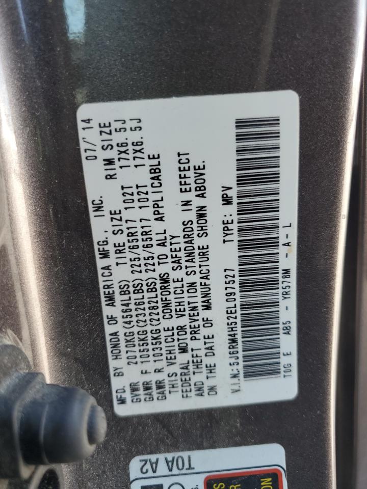 2014 Honda Cr-V Ex VIN: 5J6RM4H52EL097527 Lot: 64276035