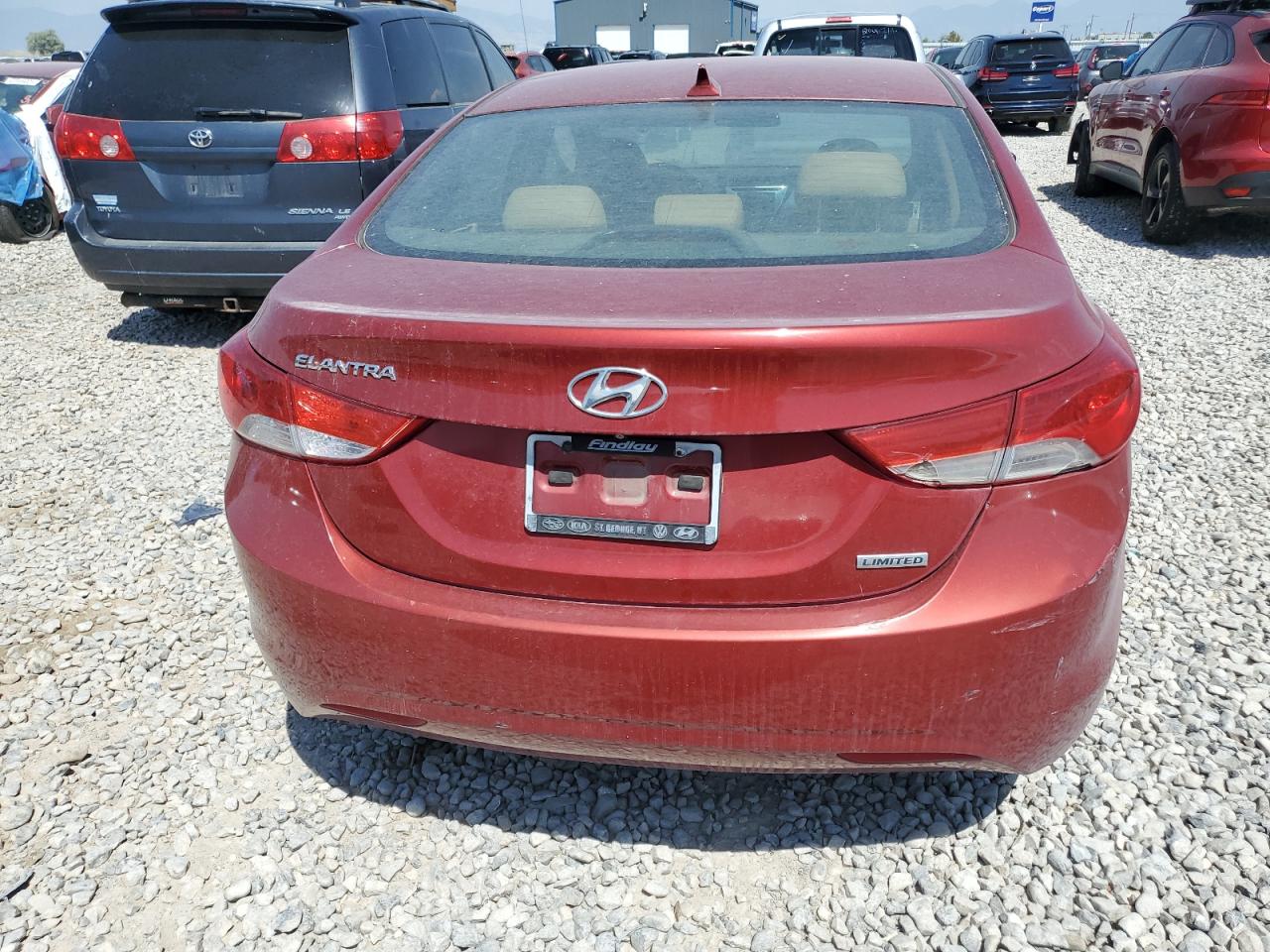 2012 Hyundai Elantra Gls VIN: KMHDH4AE6CU186955 Lot: 65208775
