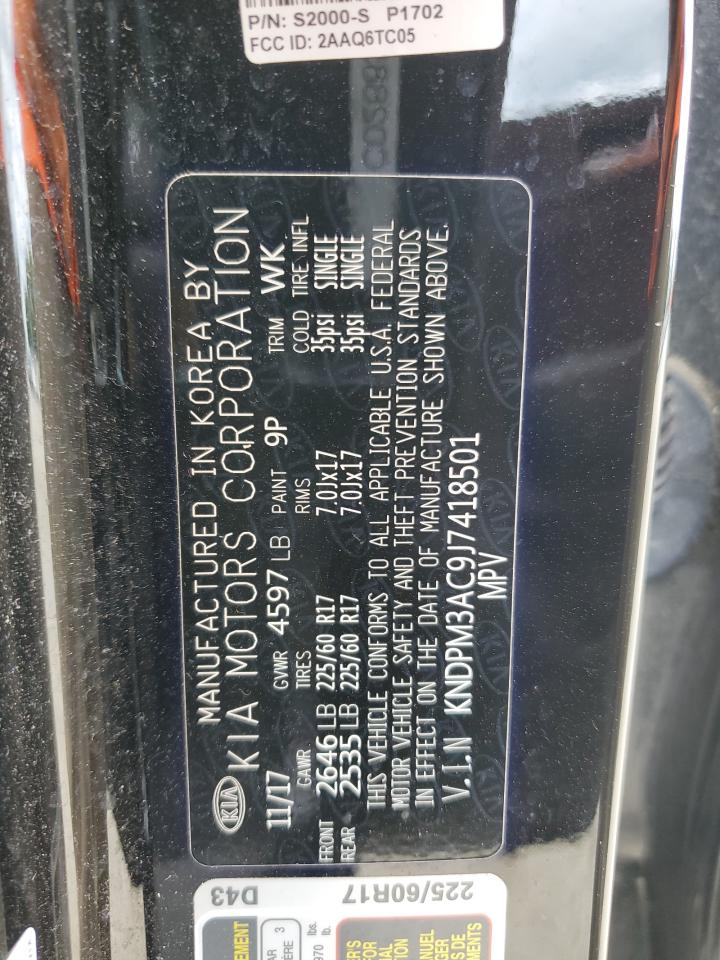 2018 Kia Sportage Lx VIN: KNDPM3AC9J7418501 Lot: 65340195
