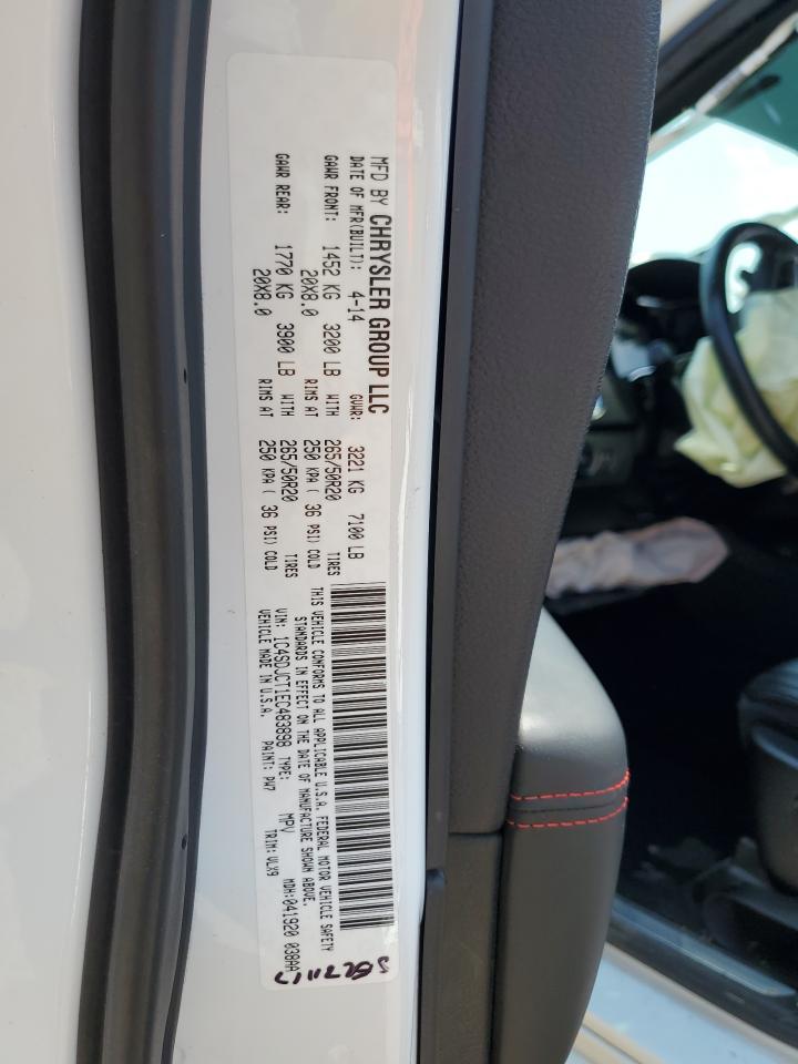 2014 Dodge Durango R/T VIN: 1C4SDJCT1EC483898 Lot: 65006865