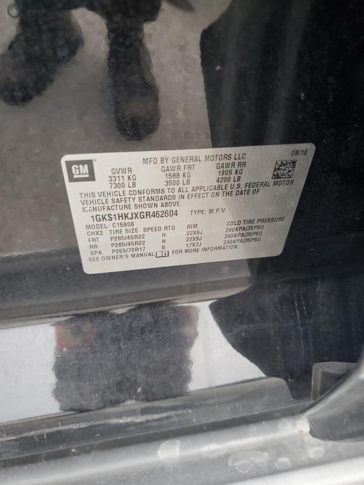 2016 GMC Yukon Xl Denali VIN: 1GKS1HKJXGR462604 Lot: 66518895