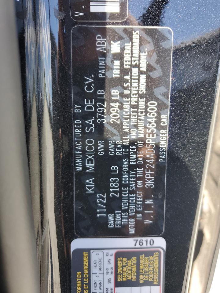 2023 Kia Forte Lx VIN: 3KPF24AD5PE564600 Lot: 65003085