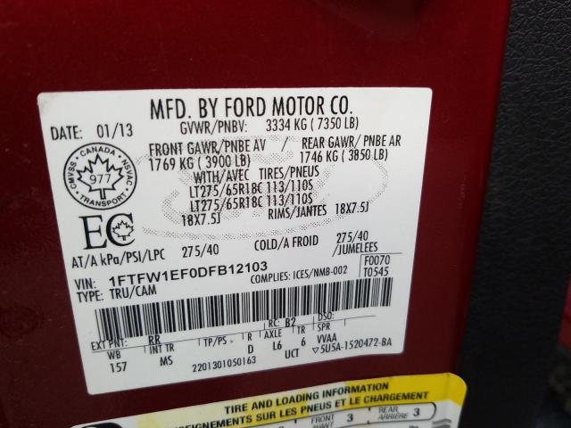 2013 FORD F150 SUPERCREW  