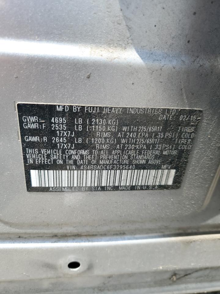 2015 Subaru Outback 2.5I Premium VIN: 4S4BSADC6F3295640 Lot: 64810705