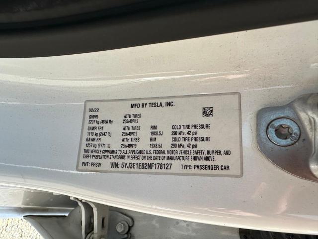 2022 TESLA MODEL 3   
