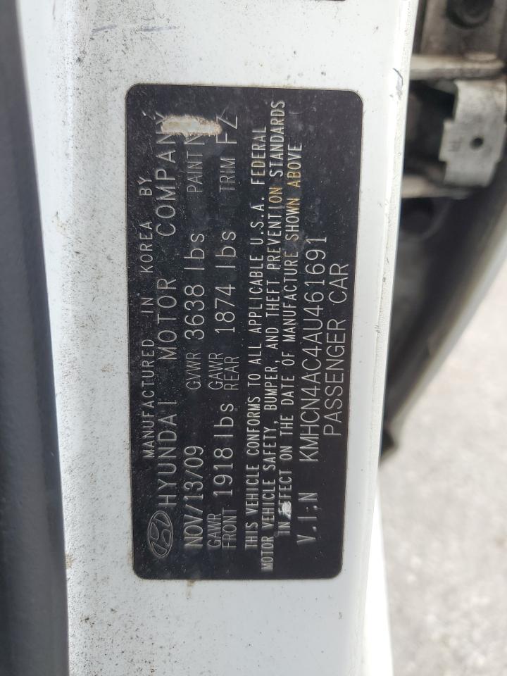 2010 Hyundai Accent Gls VIN: KMHCN4AC4AU461691 Lot: 65191315