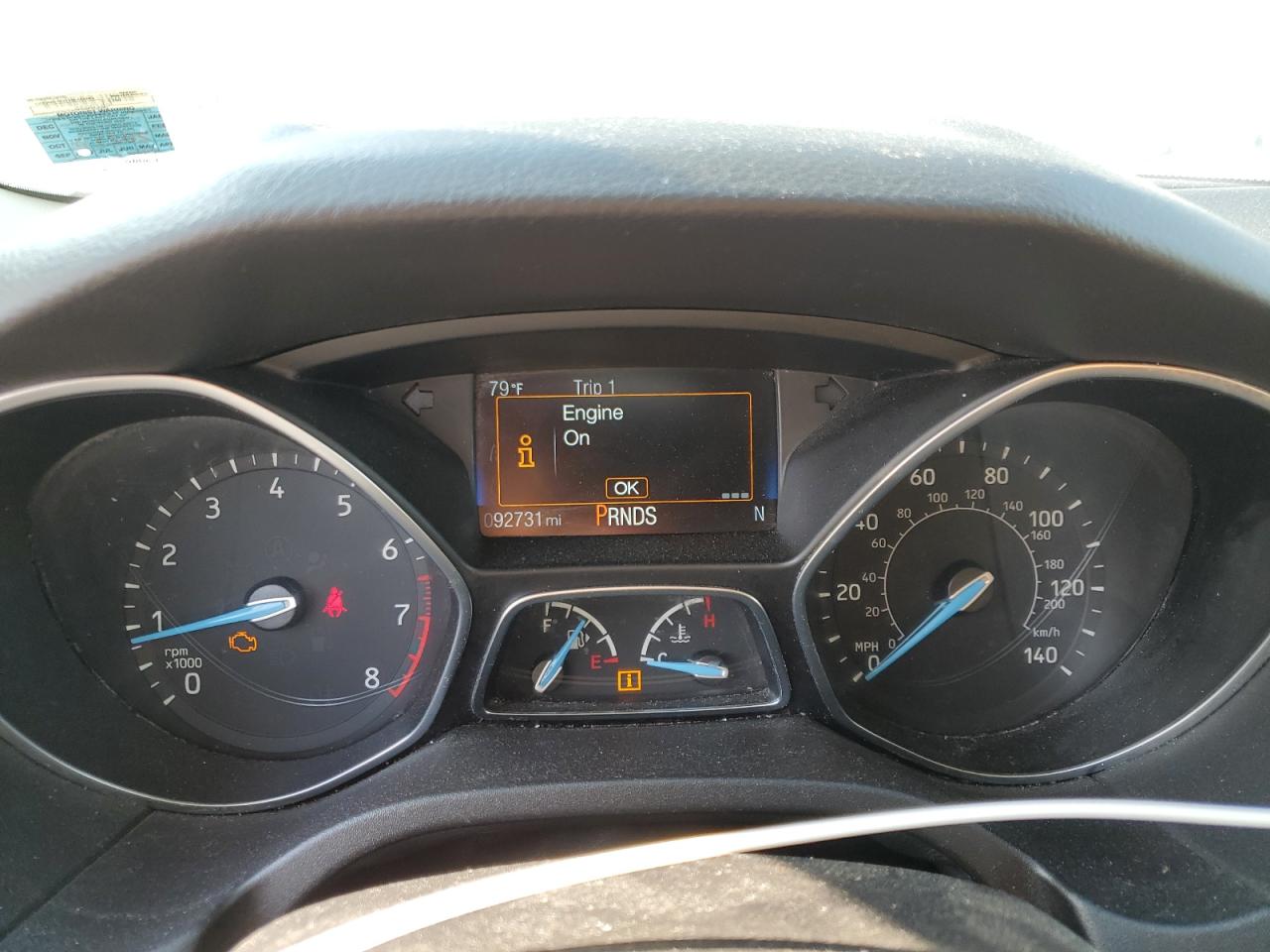 2018 Ford Focus Titanium VIN: 1FADP3N29JL271735 Lot: 61754955