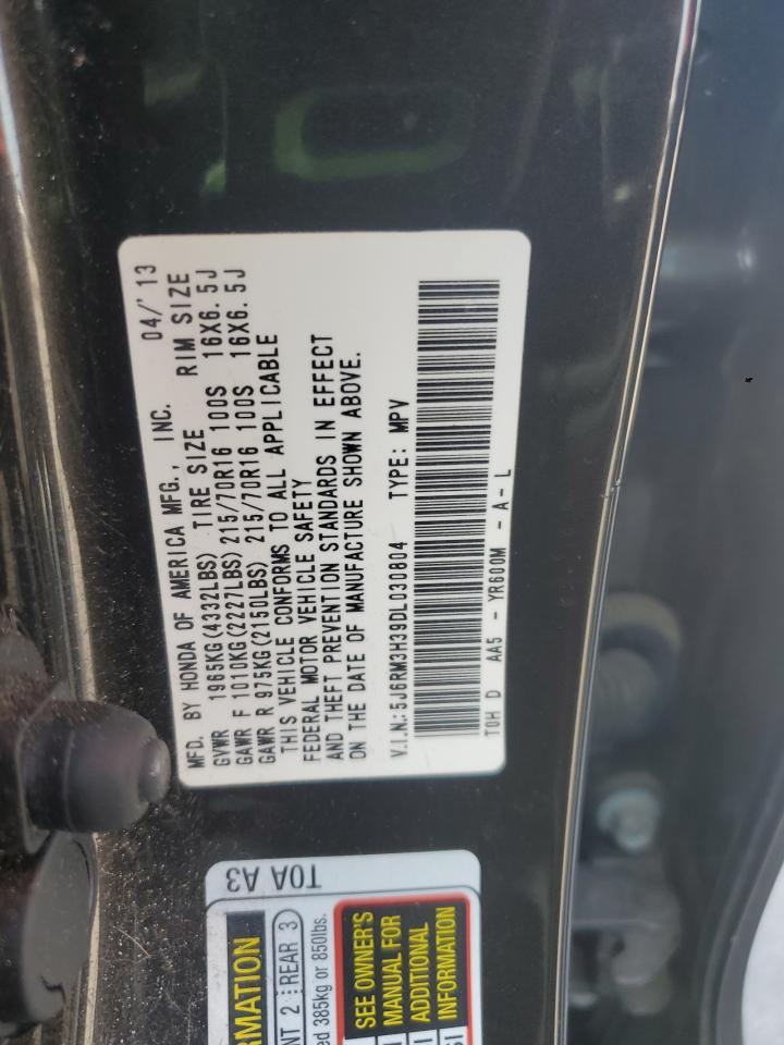 2013 Honda Cr-V Lx VIN: 5J6RM3H39DL030804 Lot: 65361775